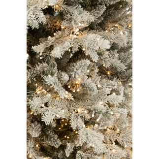 Albero di Natale artificiale con luci a LED in plastica bianca 140*140*210 cm