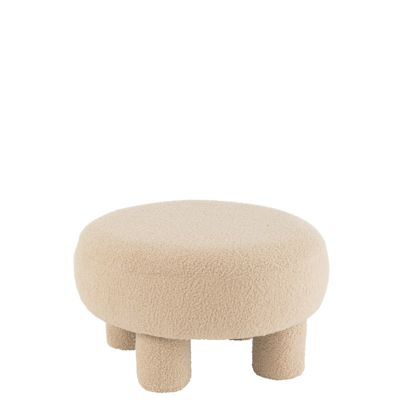 Pouf rotondo in tessuto beige 52x52x28cm
Pouf rotondo in tessuto beige 52x52x28cm