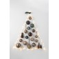 Confezione di 4 alberi di Natale artificiali in plastica bordeaux H.9 a 15 cm Confezione di 4 alberi di Natale artificiali in plastica bordeaux H.9 a 15 cm