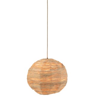 Sospensione sferica in legno naturale 50x50x45cm