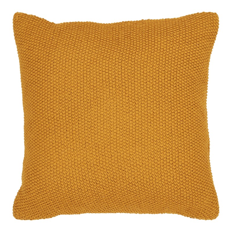 Coussin en coton recyclé ocre 45x45 cm