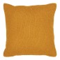 Coussin en coton recyclé ocre 45x45 cm