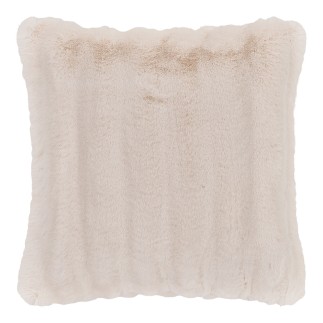 Coussin en fourrure artificielle blanche 45x45 cm