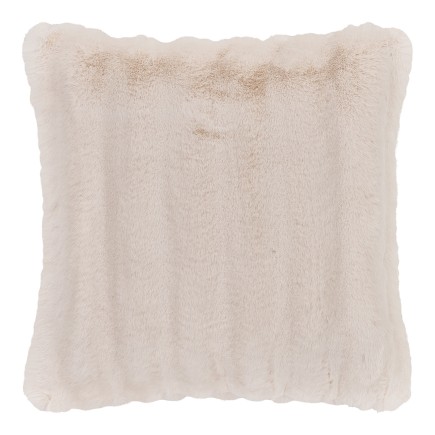 Coussin en fourrure artificielle blanche 45x45 cm