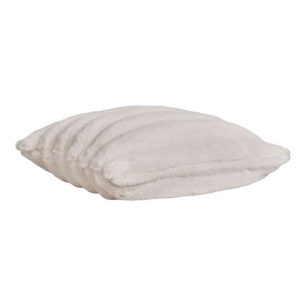 Coussin en fourrure artificielle blanche 45x45 cm