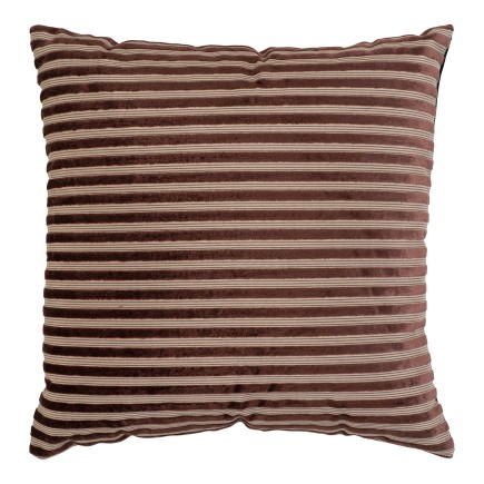 Coussin en coton et polyester marron 45x45 cm