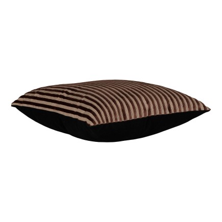Coussin en coton et polyester marron 45x45 cm