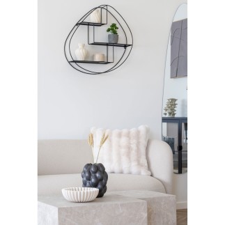 Coussin en fourrure artificielle blanche 45x45 cm