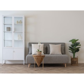 Cuscino in poliestere bouclé beige 45x45 cm