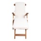Cuscino per chaise longue in cotone bianco 197x55x5 cm Cuscino per chaise longue in cotone bianco 197x55x5 cm
