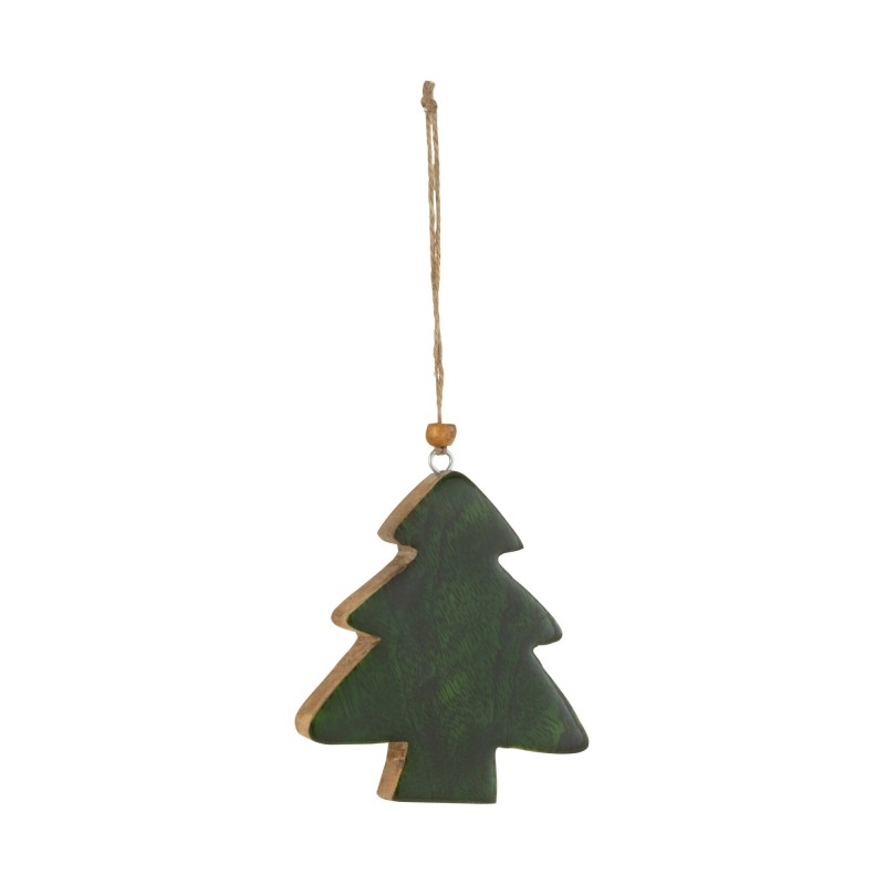 Albero sospeso in legno verde 9,5x1,5x10,5 cm Albero sospeso in legno verde 9,5x1,5x10,5 cm