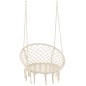 Chaise suspendue macramé en polyester beige 60x80x110 cm