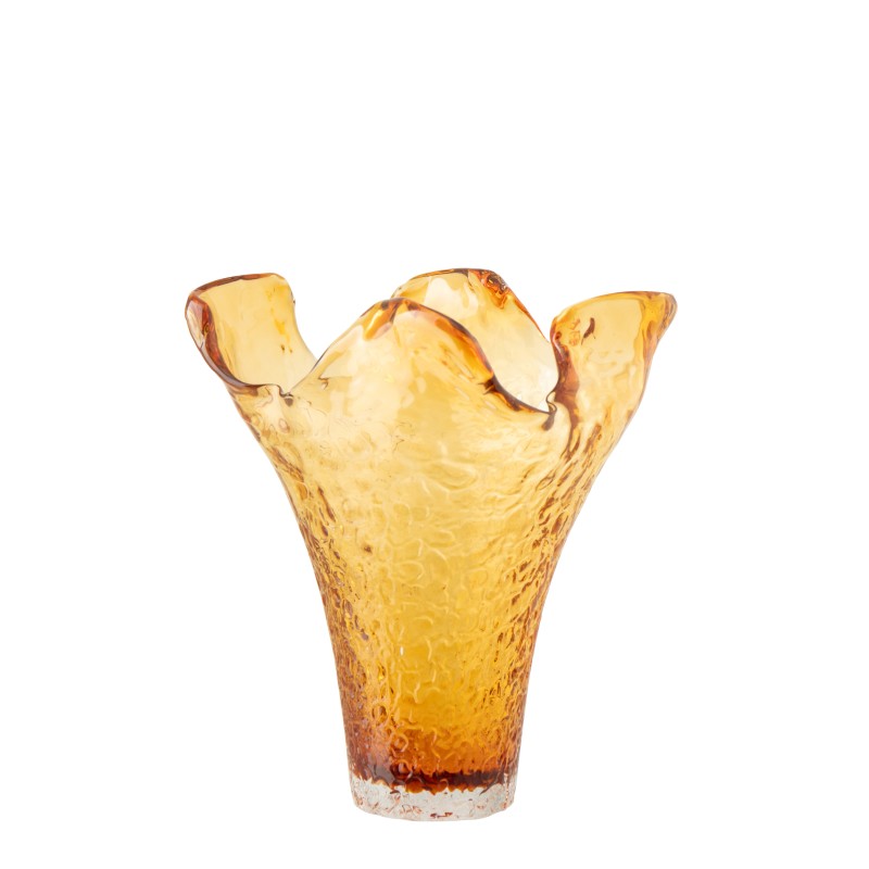 Vase en verre caramel 32x32x31 cm Vase en verre caramel 32x32x31 cm