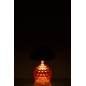Lampe de table à led champignon en métal orange 13.5x13.5x15.7 cm