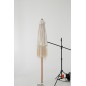 Parasol macramé tissu écru en bois beige 200x200x250 cm Parasol macramé tissu écru en bois beige 200x200x250 cm
