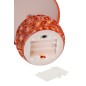 Lampe de table à led champignon en métal orange 13.5x13.5x15.7 cm