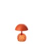Lampe de table à led champignon en métal orange 13.5x13.5x15.7 cm