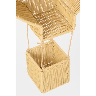 Étagère murale montgolfière en pic beige 58x15x100 cm