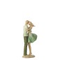 Figurine couple en polyrésine vert 11.5x7.5x25 cm Figurine couple en polyrésine vert 11.5x7.5x25 cm
