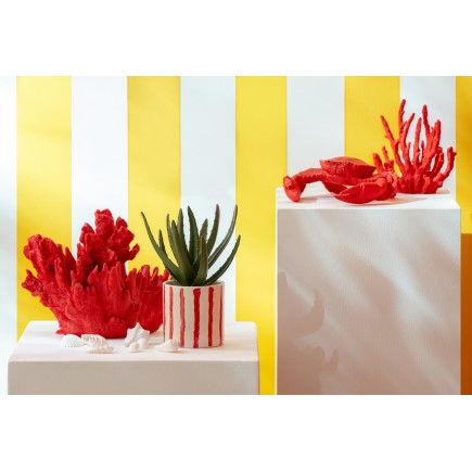 Corail en polyrésine rouge 29x20x21 cm