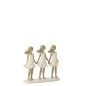 Figurine enfants sœurs en polyrésine blanc 18x5.5x16.5 cm Figurine enfants sœurs en polyrésine blanc 18x5.5x16.5 cm