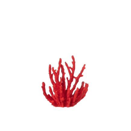 Corail en polyrésine rouge 29x20x21 cm