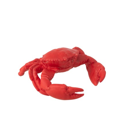 Crabe en polyrésine rouge 19.5x17.5x7 cm