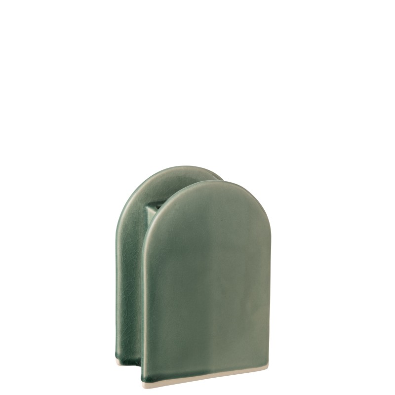 Vaso in porcellana verde scuro 17x9,5x24,5 cm Vaso in porcellana verde scuro 17x9,5x24,5 cm