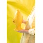 Vaso soliflore peixe em grés amarelo 13,5 x 11,8 x 28 cm