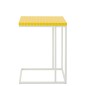 Table d'appoint rectangulaire en fer à carreaux jaune 47.5x29.5x60.5 cm Table d'appoint rectangulaire en fer à carreaux jaune 47.5x29.5x60.5 cm