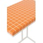 Table d'appoint rectangulaire en fer à carreaux orange 47.5x29.5x60.5 cm Table d'appoint rectangulaire en fer à carreaux orange 47.5x29.5x60.5 cm
