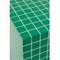 Tavolino cubico con motivo a scacchiera in legno verde 34,8x34,8x35,2 cm Tavolino cubico con motivo a scacchiera in legno verde 34,8x34,8x35,2 cm