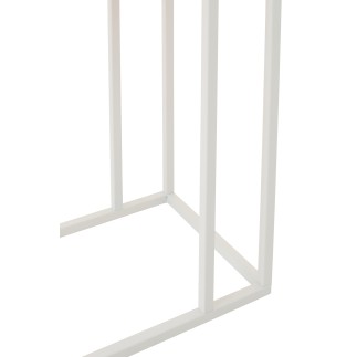 Table d'appoint rectangulaire en fer à carreaux orange 47.5x29.5x60.5 cm