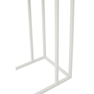 Mesa auxiliar retangular em ferro com quadrados verdes 47,5 x 29,5 x 60,5 cm