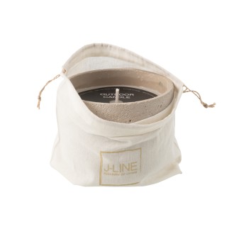 Candela da esterno 47 ore in ceramica beige chiaro 20,5x20,5x16 cm