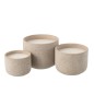 Candela da esterno 47 ore in ceramica beige chiaro 20,5x20,5x16 cm