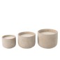 Candela da esterno 47 ore in ceramica beige chiaro 20,5x20,5x16 cm