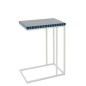 Table d'appoint rectangulaire en fer à carreaux bleu 47.5x29.5x60.5 cm Table d'appoint rectangulaire en fer à carreaux bleu 47.5x29.5x60.5 cm