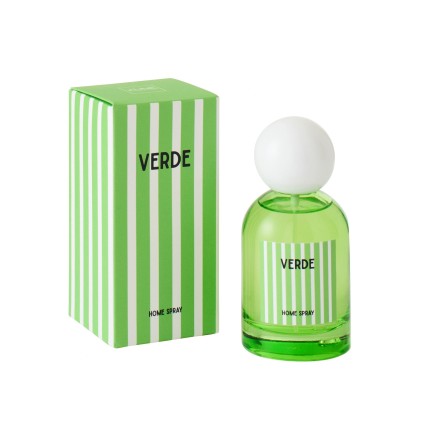 Spray d’ambiance « Lierre de printemps et Neroli » dans verre vert 6x6x12.5 cm