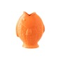 Vase poisson en grès orange 17.8x10.5x22.8 cm