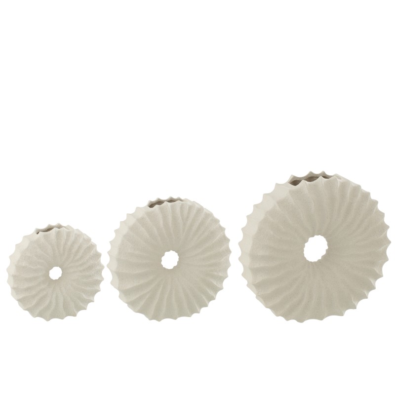 Vase rond en céramique blanche 21x10x29.5 cm Vase rond en céramique blanche 21x10x29.5 cm