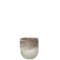 Photophore en verre gris 12.5x12.5x15 cm Photophore en verre gris 12.5x12.5x15 cm