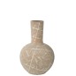Vase en céramique beige 34x34x52 cm