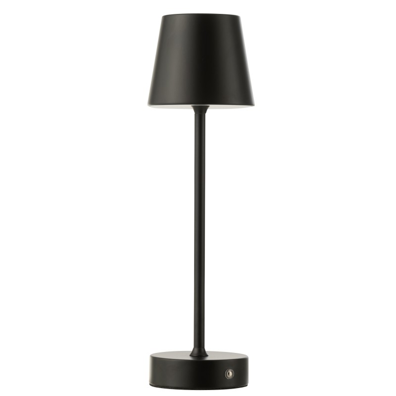 Lâmpada recarregável em metal preto 11,5 x 11,5 x 37 cm Lâmpada recarregável em metal preto 11,5 x 11,5 x 37 cm