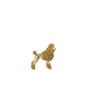 Estatueta de poodle em poliresina dourada 31x15x34 cm