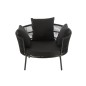 Sedia in ferro e rattan nero 118x109x79 cm Sedia in ferro e rattan nero 118x109x79 cm