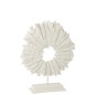 Círculo decorativo em poliresina branca 38x11x44,5 cm Círculo decorativo em poliresina branca 38x11x44,5 cm