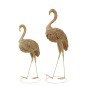 Flamant rose décoratif en herbes naturelles beige 45x40x138 cm Flamant rose décoratif en herbes naturelles beige 45x40x138 cm