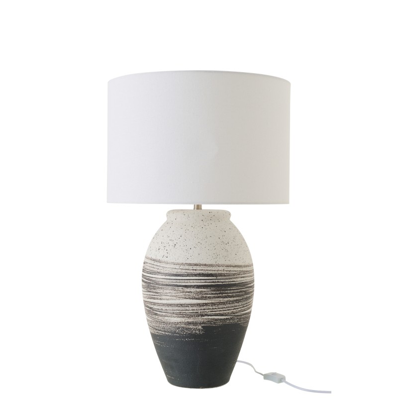 Lampe de table en céramique beige et noire 46x46x73 cm
