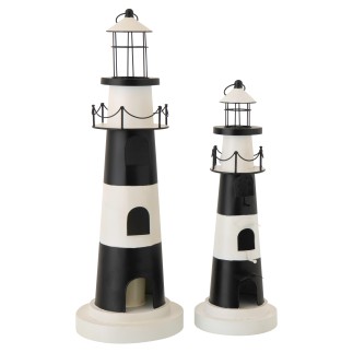 Lampada da tavolo con luce in metallo bianco e nero 27x27x84,3 cm
